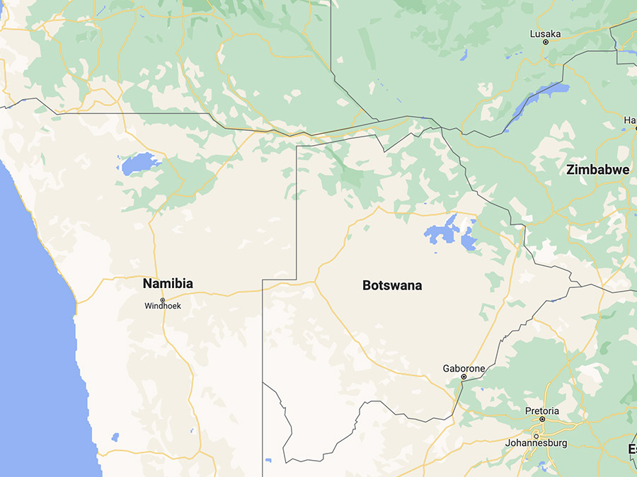 Botswana Google Map